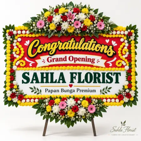 Papan Bunga Ucapan Selamat Slipi